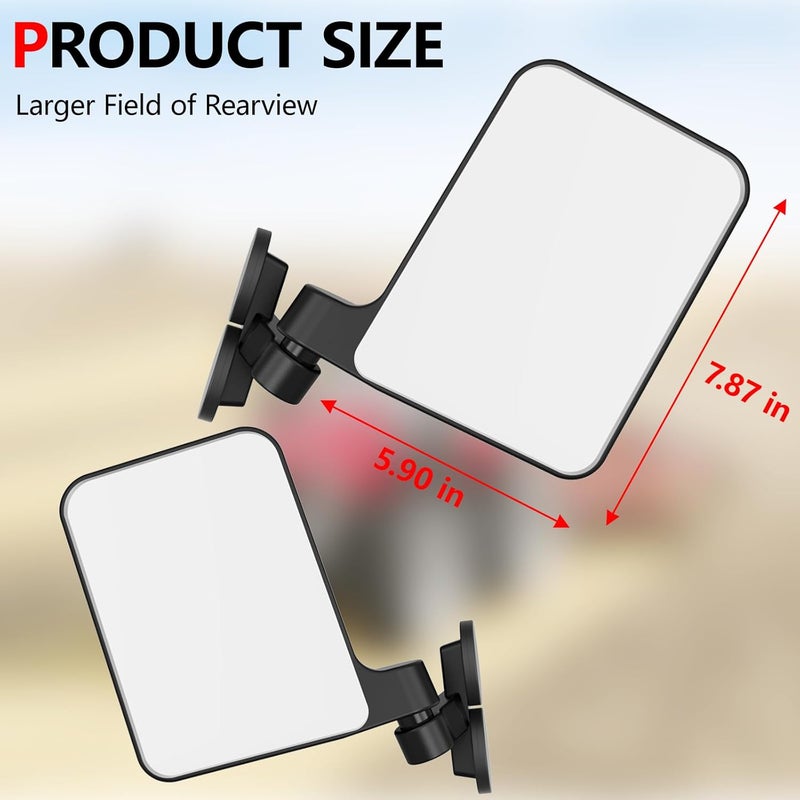 Lifronkit Tractor Mirrors, Strong Magnetic Tractor Side Mirrors for Forklifts, Kubota B BX Mahindra John Deere Lawn Movers Tractor Accessories - Image 4
